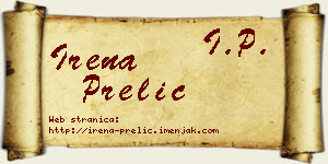Irena Prelić vizit kartica